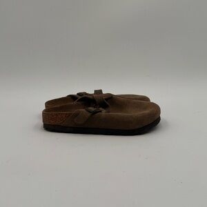 Birkenstock Toddlers Kids Unisex 10 Suede Brown Slip On Boston Clogs